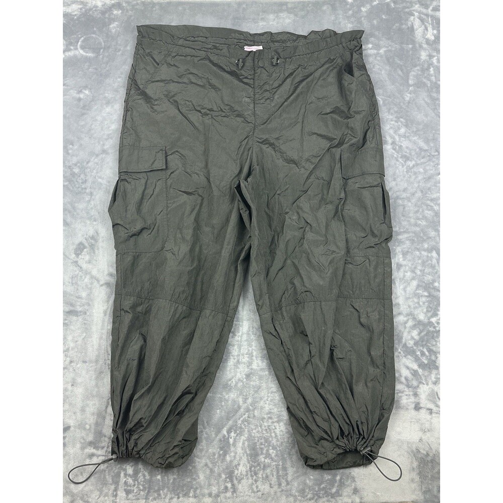 Future Collective Alani Noelle Parachute Cargo Pants Size XL Green High Rise